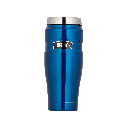 قارورة حرارية للقهوة وشاي استيل من ثيرومس / مصنوع للحفاظ على حرارة المشروبات لساعات طويلة سعه 470 مل - أزرق