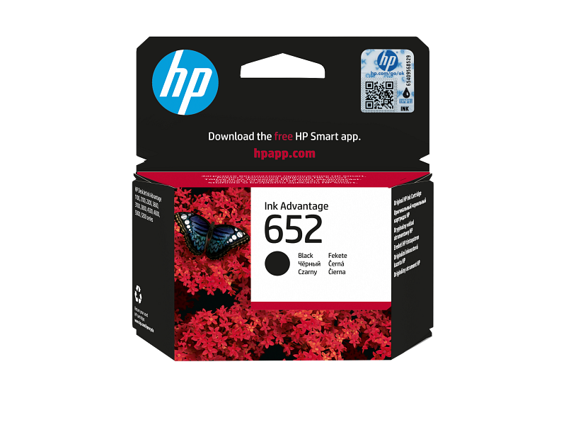 INK HP 652 BLACK F6V25AE