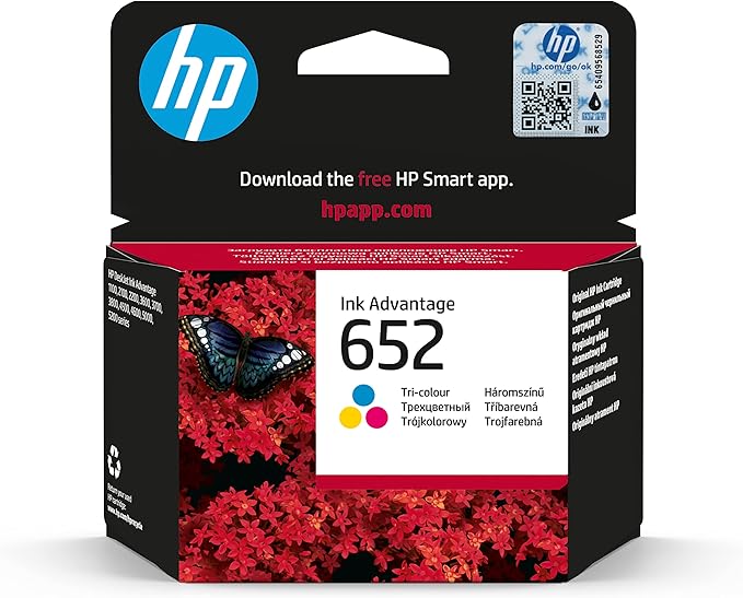 حبر HP 652 ثلاثي الألوان F6V24AE