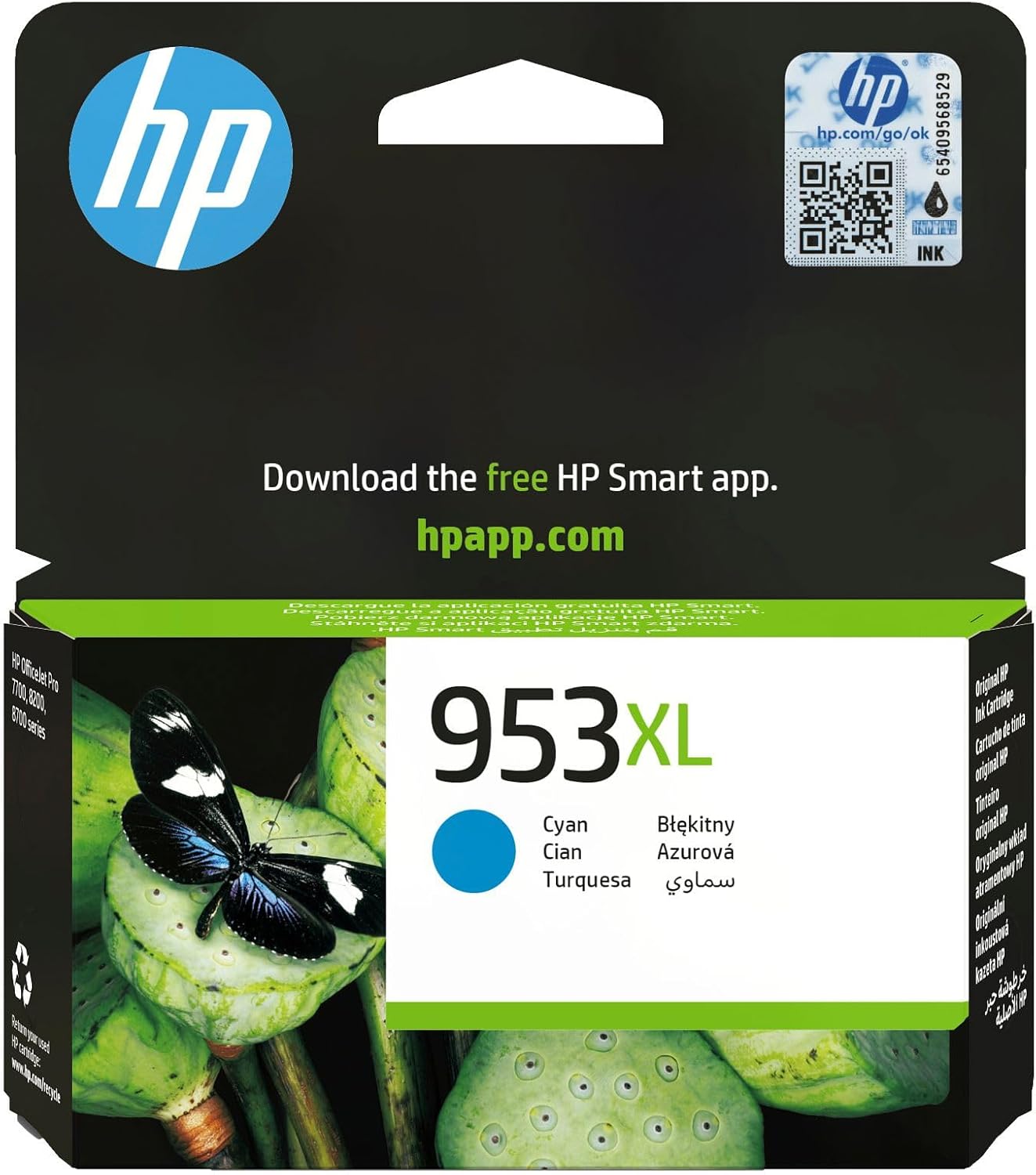 INK HP 953XL CYAN CARTRIDGE F6U16AE