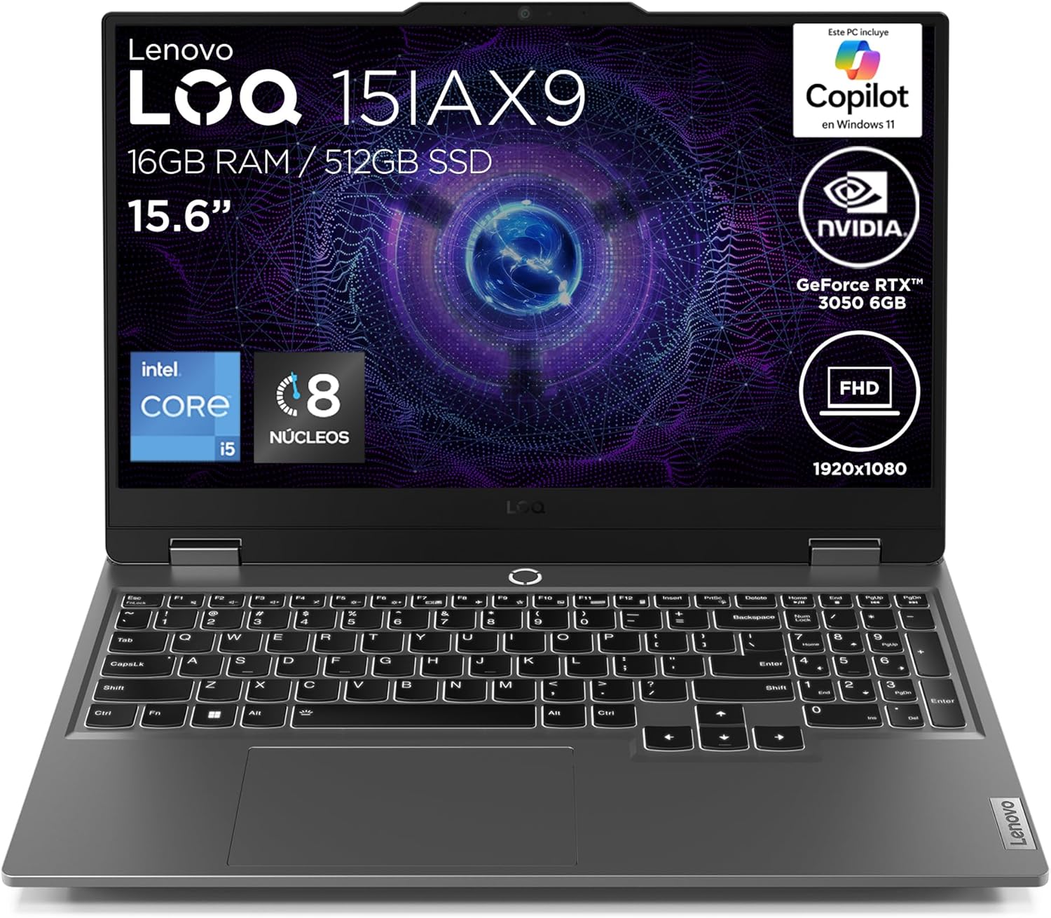 NBK LENOVO LOQ 15IAX9 I5–12450HX 16G 512G 4V 15 DO