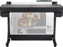 PLOTTER HP DESINGJET T630 36" 5HB11A - طابعة اتش بي ديزاينجيت T630 كبيرة الحجم 36 انش حتى A0 طباعة بالجوال WIFI جيجابت ايثرنت USB 20  5HB11A لون اسود ورق/لفة حقن للحبر