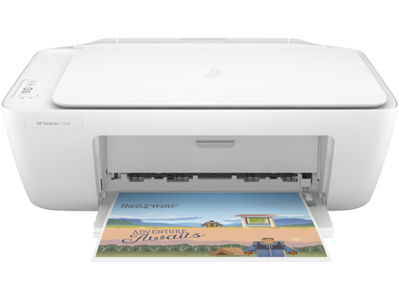 PRINTER HP DJ 2320 7WN42B - طابعة اتش بي ديسكجيت الكل في واحد, طباعة ومسح ضوئي ونسخ, أبيض