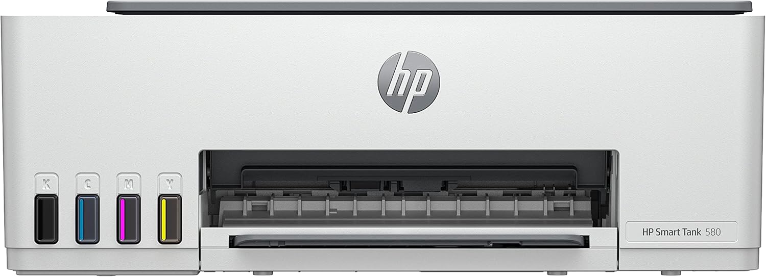 PRINTER HP TANK WIRELESS 580 AIO - طابعة اتش بي سمارت تانك لاسلكية، طباعة، مسح ضوئي، نسخ، طابعة الكل في واحد