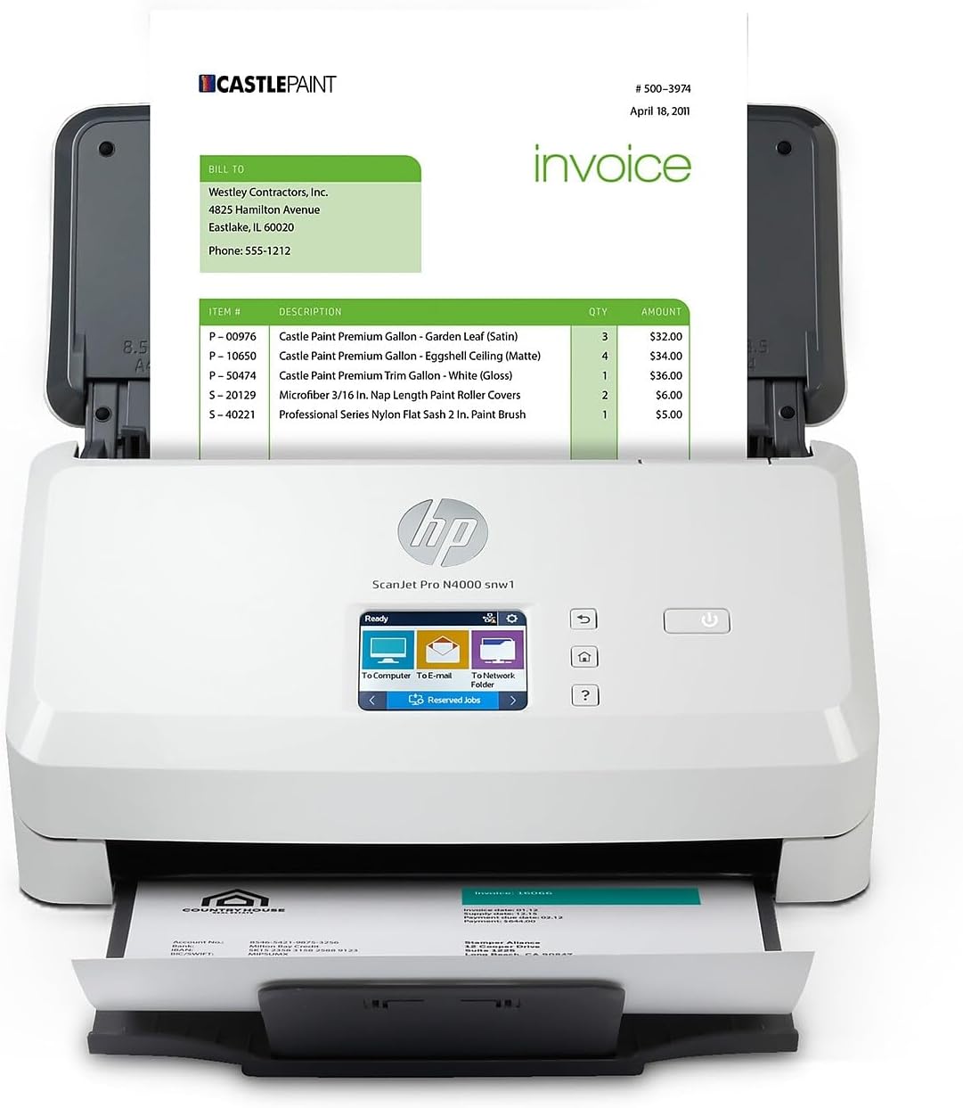 SCANNER HP SCANJET PRO N4000SNW1 FEEDER